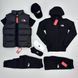 Мужской спортивный костюм The North Face 7в1 черный Комплект ТНФ Кофта Штаны Футболка Шорты Кепка Хар-156 фото 6