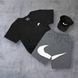 Мужской летний костюм Nike Футболка Шорты Кепка белый с серым Комплект Найк Will-N0097 фото 5