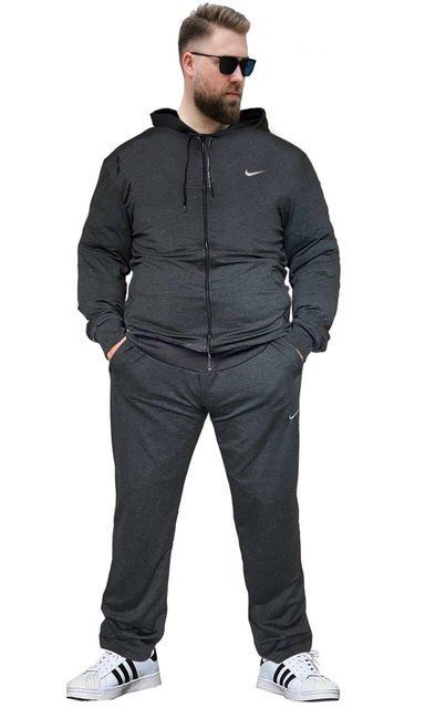 Мужской спортивный костюм Nike Батал серый Комплект Найк Большие размеры sta-376 фото