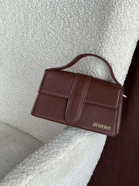 Жіноча сумка Jacquemus Le Grand Bambino шоколадна з екошкіри Any-20361-6 фото