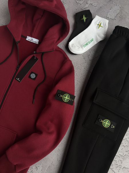 Чоловічий зимовий спортивний костюм Stone Island блакитний Хар-1029 фото