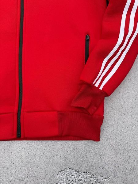 Мужской зимний спортивный костюм Adidas красный Комплект Адидас на молнии Хар-304 фото