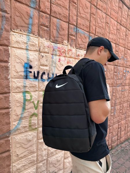 Рюкзак Nike черный Портфель Найк городской с кожаным дном Intr-1590493944 фото