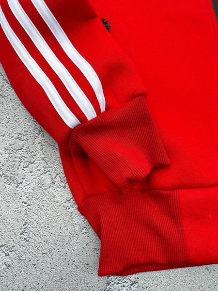 Мужской зимний спортивный костюм Adidas красный Комплект Адидас на молнии Хар-304 фото