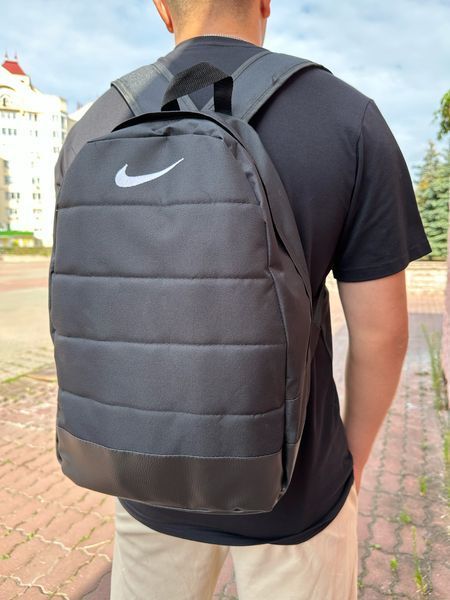 Рюкзак Nike черный Портфель Найк городской с кожаным дном Intr-1590493944 фото