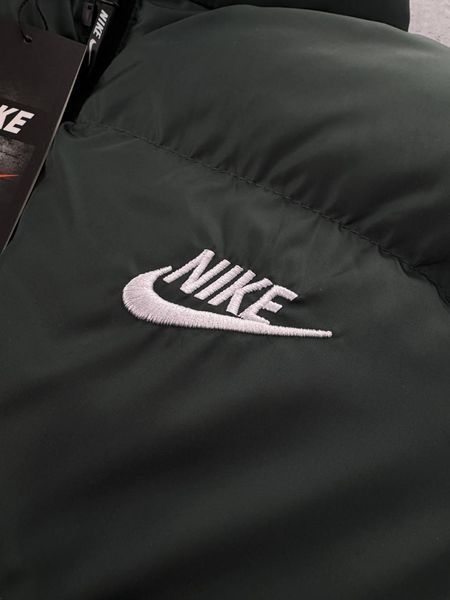 Мужская жилетка Nike без капюшона зеленая Безрукавка Найк весення осенняя Хар-387 фото