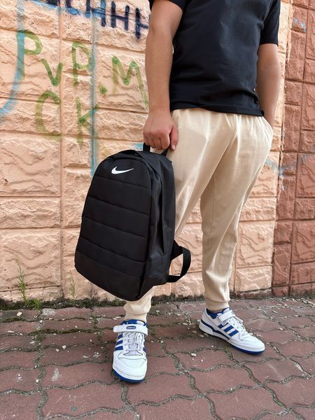 Рюкзак Nike черный Портфель Найк городской с кожаным дном Intr-1590493944 фото