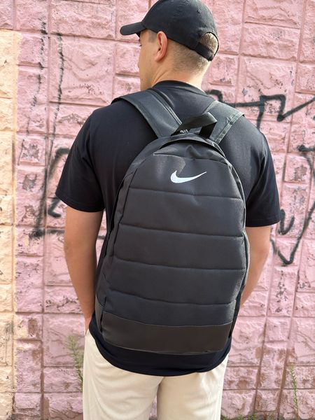 Рюкзак Nike черный Портфель Найк городской с кожаным дном Intr-1590493944 фото