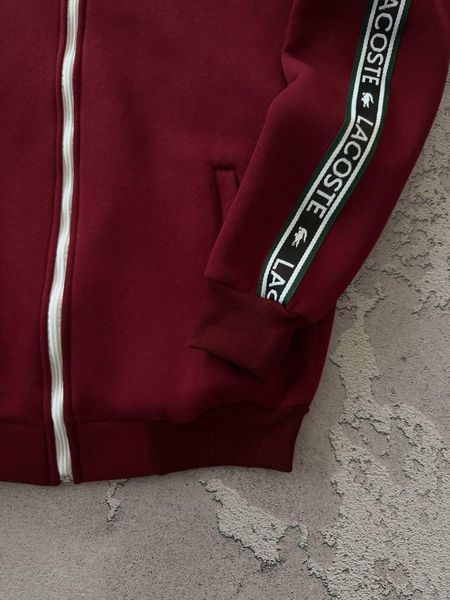 Мужской зимний спортивный костюм Lacoste без капюшона бодовый Набор Лакост Кофта Брюки с лампасами Хар-686 фото