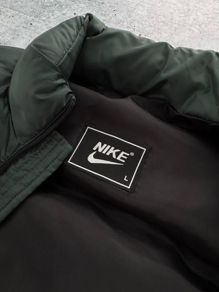 Мужская жилетка Nike без капюшона зеленая Безрукавка Найк весення осенняя Хар-387 фото