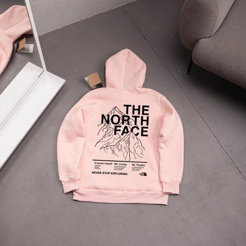 Мужское зимнее худи The North Face с капюшоном бежевое Толстовка ТНФ Ads-474 фото