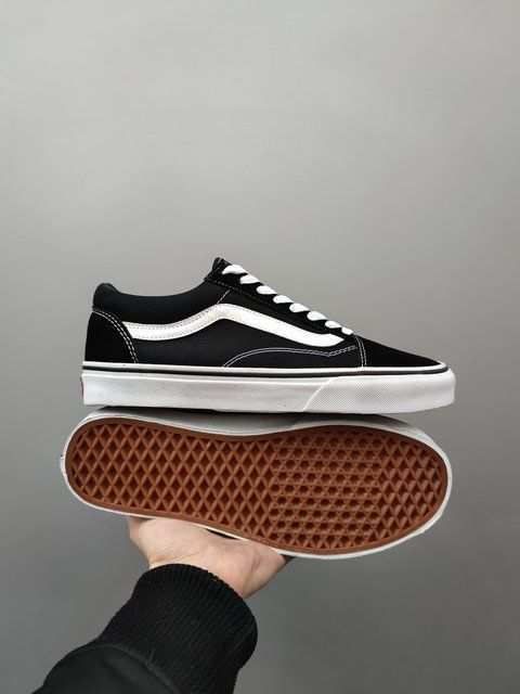 Женские кеды Vans Old Skool Classic черно-белые кроссовки Ванс Олд Скул Arm-VN001 (коп1) фото