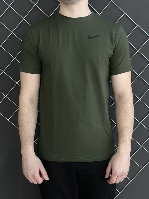 Мужская футболка Nike хаки хлопковая Тенниска Найк Rap-RD173 фото