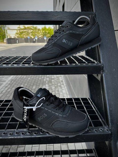 Мужские кроссовки Hugo Boss Parkour черные Хьюго Босс Arm-A291-8 фото