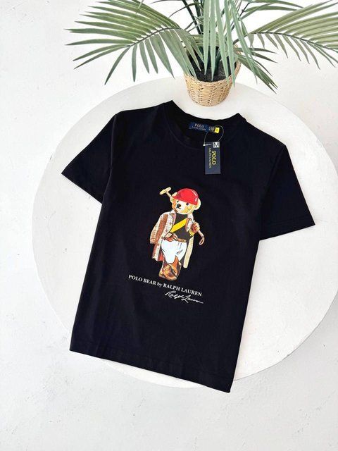 Мужская футболка Polo Ralph Lauren черная Cas-59 фото