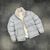 Мужской зимний двусторонний пуховик The North Face голубая с белым Куртка Зе Норт Фейс Arm-N3334_09 фото