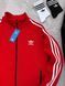 Мужской зимний спортивный костюм Adidas красный Комплект Адидас на молнии Хар-304 фото 5