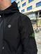 Мужская ветровка Stone Island с патчем черная Куртка Стон Айленд из плащевки Rap-RD370 фото 3