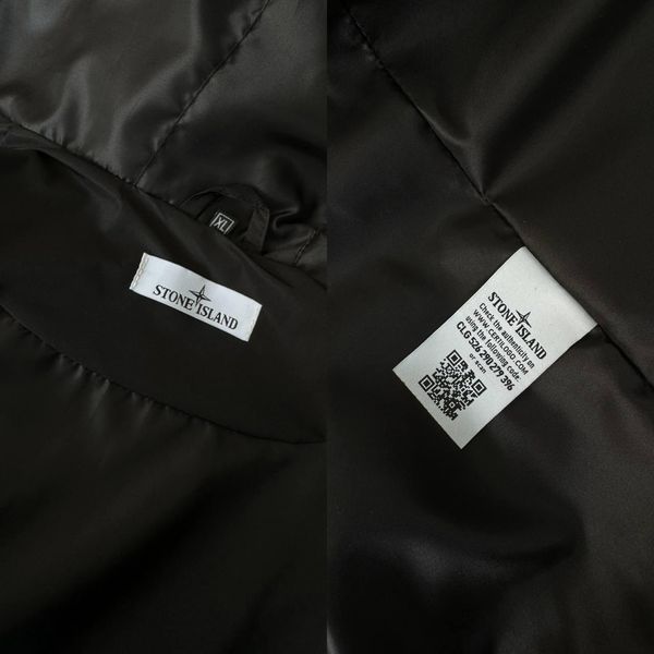 Мужская ветровка Stone Island с патчем черная Куртка Стон Айленд из плащевки Rap-RD370 фото