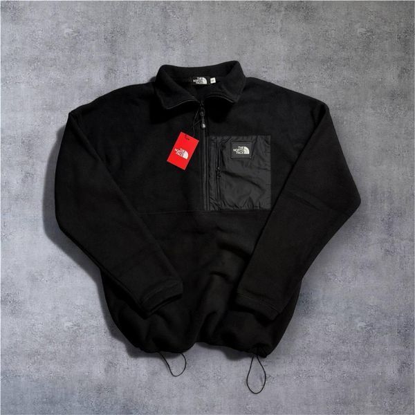 Мужской зимний спортивный костюм The North Face 3в1 флисовый черный Комплект ТНФ Жилет Анорак Штаны Шапка Will-132 фото