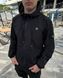 Мужская ветровка Stone Island с патчем черная Куртка Стон Айленд из плащевки Rap-RD370 фото 1