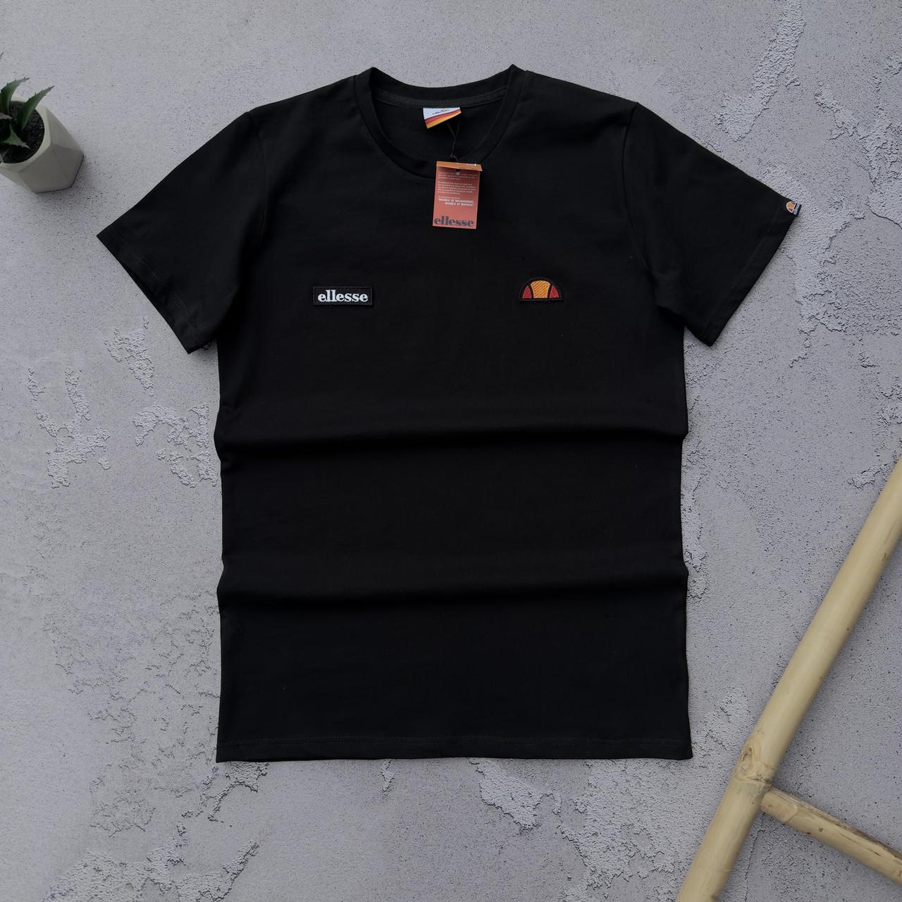 Чоловіча футболка Ellesse чорна бавовняна Теніска Еліс