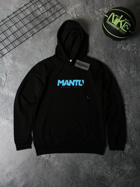 Мужское худи Manto Gym черное Кофта Манто Джим с капюшоном Ads-347 фото