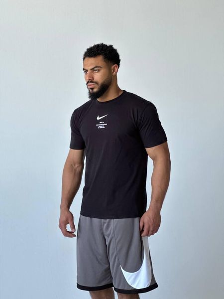Мужская футболка Nike Big Swoosh белая хлопковая Тенниска Найк Биг Свуш Ads-662 фото