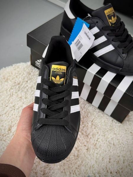 Жіночі кросівки Adidas Superstar класичні чорні Адідас Суперстар Скри-SL010104-ТА фото