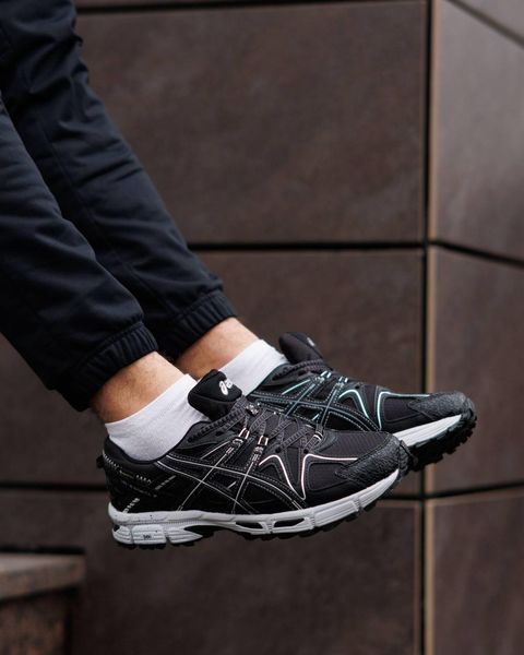 Мужские зимние кроссовки Asics Gel Kahana 8 Gore-Tex Black White черные с белым Ассикс термо Pow-AS044 фото