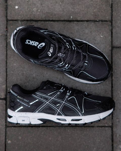 Мужские зимние кроссовки Asics Gel Kahana 8 Gore-Tex Black White черные с белым Ассикс термо Pow-AS044 фото