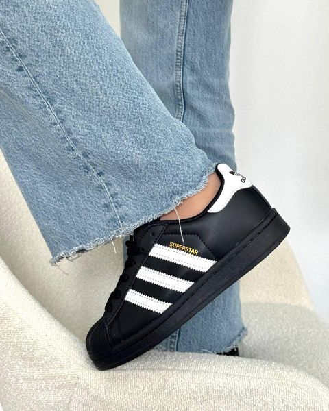 Жіночі кросівки Adidas Superstar класичні чорні Адідас Суперстар Скри-SL010104-ТА фото