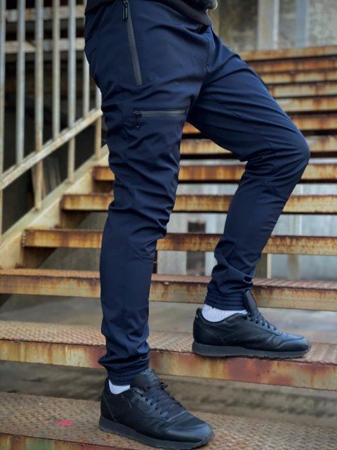 Мужские зимние тактические штаны Soft Shell синие Intr-1589544223 фото
