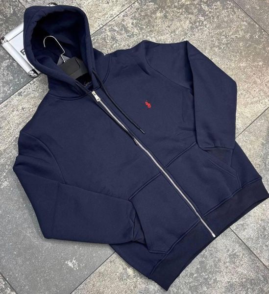 Мужская зип-худи Polo Ralph Lauren черная Кофта Поло Hub-47 фото