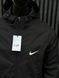 Чоловіча куртка Nike чорна з білим Куртка Найк легка з капюшоном Хар-530 фото 7