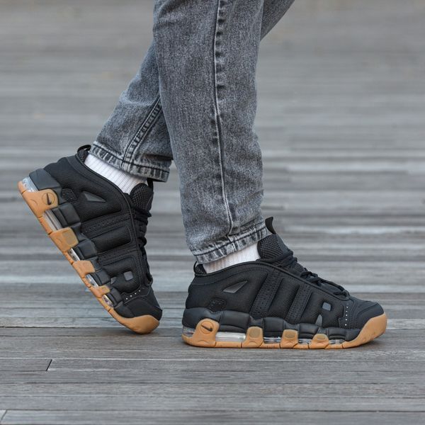 Чоловічі кросівки Nike Air More Uptempo Low чорні In-2359 фото