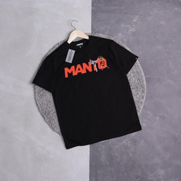 Чоловіча футболка Manto чорна бавовняна Теніска Манто Ads-334 фото