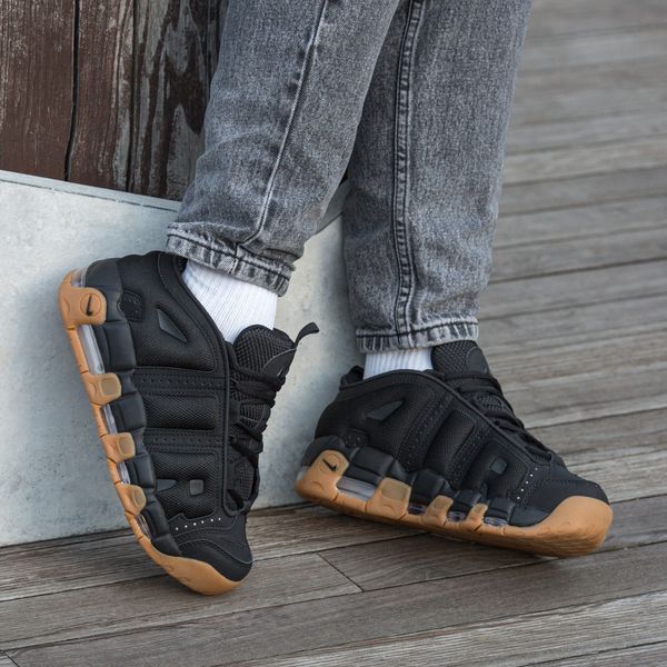 Чоловічі кросівки Nike Air More Uptempo Low чорні In-2359 фото