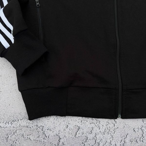 Мужской спортивный костюм Adidas черный Комплект Адидас Кофта на змейке Штаны Мой-51 5 фото