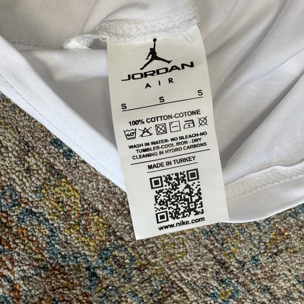 Мужская футболка Jordan белая хлопковая Тенниска Джордан Ads-366 фото