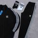 Мужской спортивный костюм Adidas черный Комплект Адидас Кофта на змейке Штаны Мой-51 5 фото 4