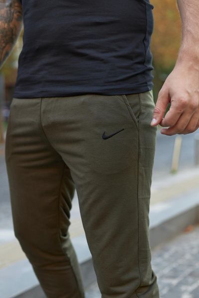 Мужские спортивные штаны Nike хаки Брюки Найк на резинке Intr-1057877813 фото