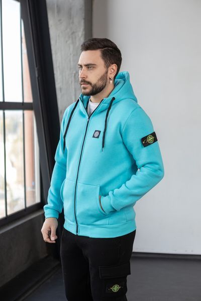 Мужской зимний спортивный костюм Stone Island бирюзовый Комплект Стон Айленд Хар-337 фото