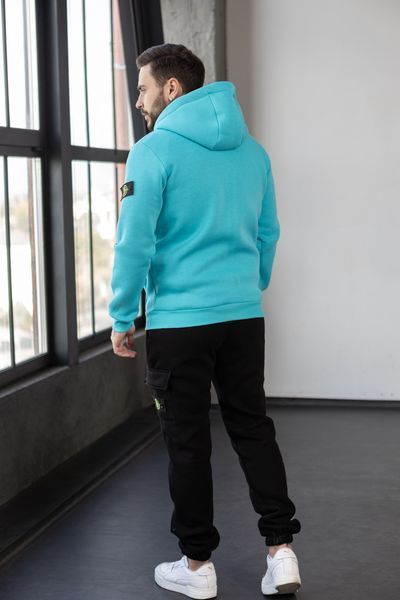 Мужской зимний спортивный костюм Stone Island бирюзовый Комплект Стон Айленд Хар-337 фото
