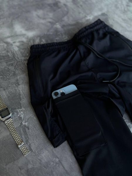 Чоловічі шорти спортивні Nike з лосинами чорні для тренувань Найк Моло-GH705 фото