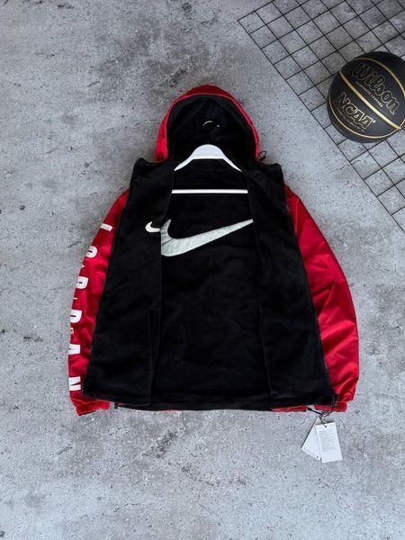 Мужская зимняя двосторонняя куртка Nike черно-красная Пуховик Найк Моло-JORD150 фото