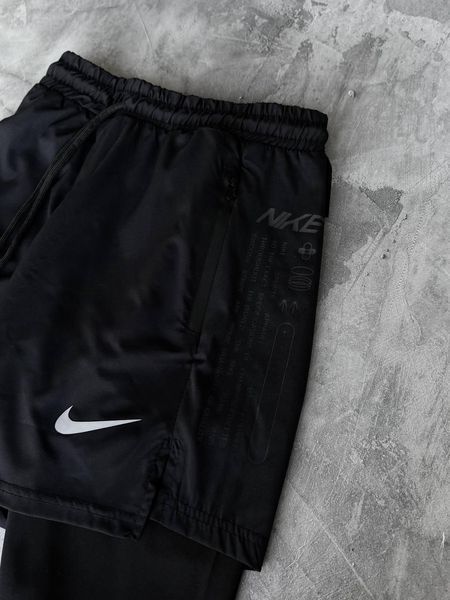 Чоловічі шорти спортивні Nike з лосинами чорні для тренувань Найк Моло-GH705 фото