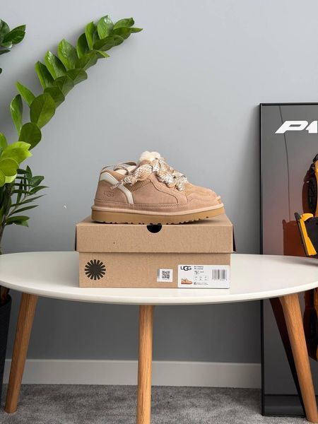 Женские зимние кроссовки UGG Lowmel Sneaker бежевые Las-1459 фото