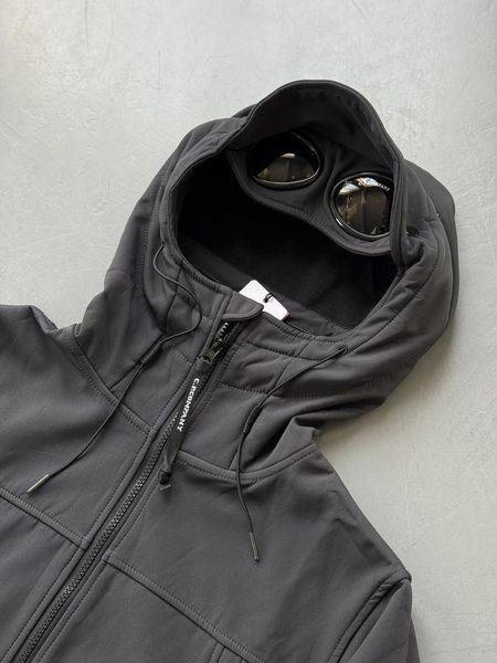 Чоловіча куртка C.P. Company Soft Shell з капюшоном сіра Вітровка Сі Пі Компані весняна осіння Slav-art1302 фото