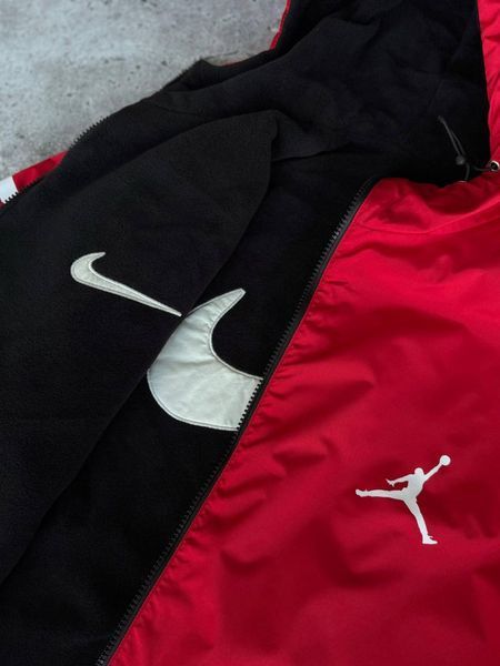 Мужская зимняя двосторонняя куртка Nike черно-красная Пуховик Найк Моло-JORD150 фото